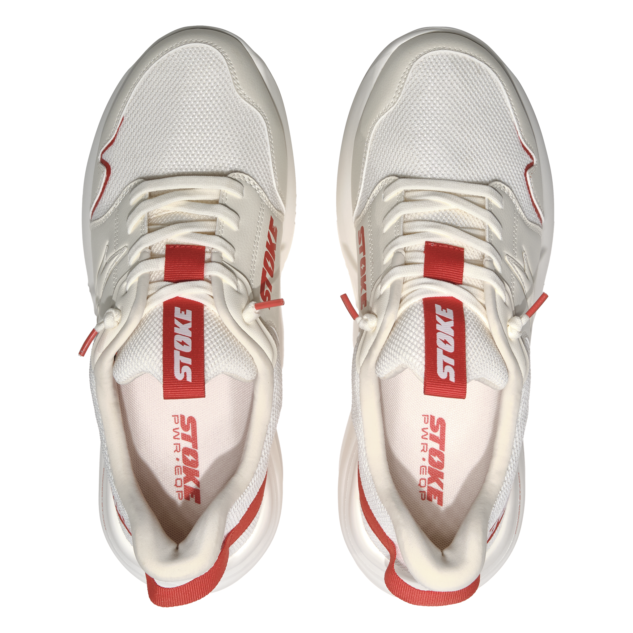 Baskets Whites Rouges Et Blanches - Taille US 8 Homme - Neuf Sans Emballage